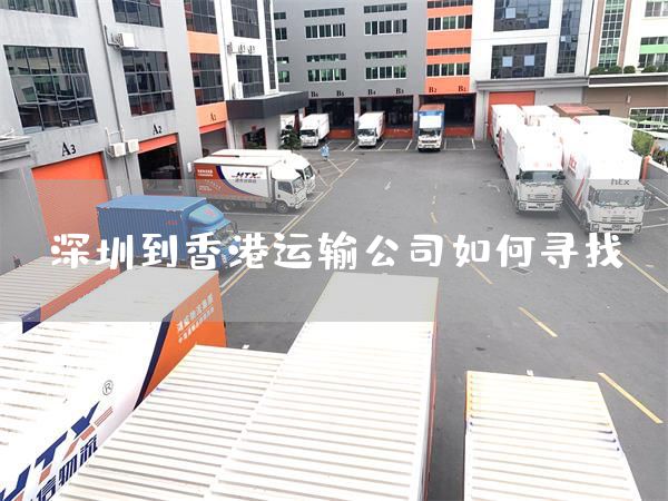 深圳到香港运输公司如何寻找？(图1)